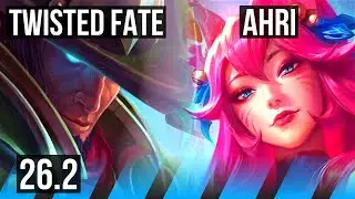 TWISTED FATE vs AHRI (MID) | 47K damage, Fleet Footwork | EUNE Master | 26.2