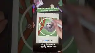 How to make a super #cute #sloth round #sticker using #Procreate clipping mask tool #digitalart