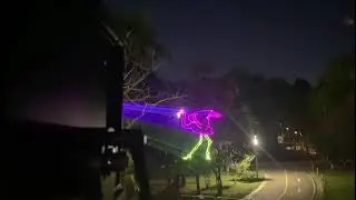 Is RGB 10W animation laser strong enough for outdoor light show? See the light effect