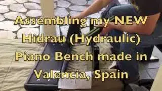 Assembling the Hidrau, hydraulic piano bench