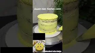 Honey bee design 🐝 #cakedecoratingtutorials #cakemaster #creativecontentcreator #trendingshorts