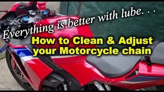 How to & Explained | Adjust & Lube a motorbike chain