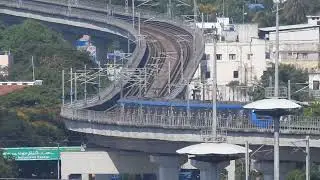 Samsung Galaxy S23 advertisement covered Chennai metro blue line train
