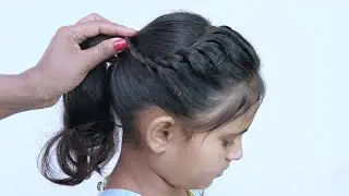 Most Easy Hairstyle for Kids | Simple & Quick Ponytail Hairstyle for Shorts Hair | Little Girls