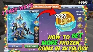 How To Get More Frozen Coins In New Christmas Event | skyblock| blockman go 🤑