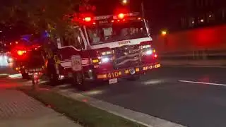 Fire alarm on South George Mason drive - Fairfax county fire company 410 responds - Alexandria, VA