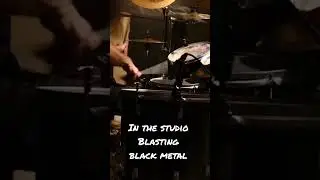 In the studio blasting black metal #metal #drums #studio