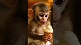 Cute Monkey Baby Eating Icecream 🍦 🍦 and funny things kar raha hai 😂😂  #icecream #funny #monkey#cute