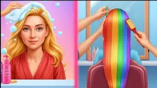Fun horse care game dressup style & color hair salon Makeover kids & girls game unikon styling game 