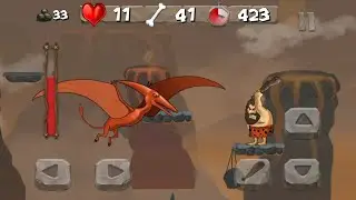 Caveman Chuck Adventure - Gameplay Android - Level 18 Pterodactylus Boss Final