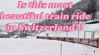 Riding a train in Switzerland during winter is like traveling through a snowy fairy tale🇨🇭