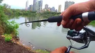 Magical moment for Every Angler - Barra hooked on micro lure