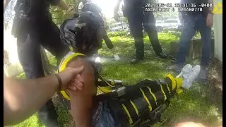 Disorderly Hotel Guest Gets Arrested and Carried Away in Full Body WRAP Restraint
