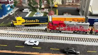 Santa Fe U25B #6609 working the Wagner and Sons Frozen Storage Facility .