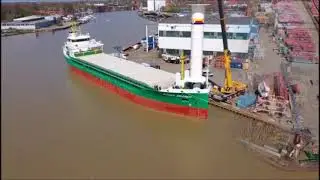 ECO FLETTNER Rotor Installation on MV Annika Braren April 2021