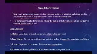 Lecture 87# Black Box Testing | State Chart Testing