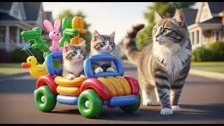 Mama Cat Trims Her Kittens with Love - Precious Motherhood Moments