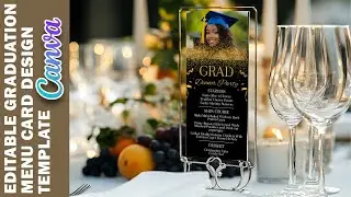 Graduation Dinner Menu Card Design Template In Canva