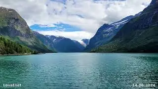 Jostedal Hjelle 2024 Kjenndalsbreen, Lovatnet, Briksdalsbreen, Oldevatnet, RV 55, FV 723, FV 724