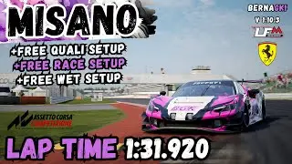 FERRARI 296 GT3 | MISANO 1:31.920 | HOTLAP + FREE SETUP | ACC