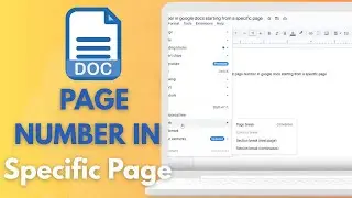 How To Put Page Number in Google Docs Starting From a Specific Page