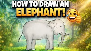 🐘🎨 Easy Elephant Sketch Drawing  |  Step-by-Step Elephant Drawing Tutorial