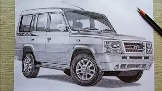 Tata Sumo Gold sketch | tata sumo drawing