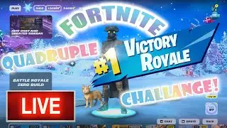 FORTNITE QUADRUPLE VICTORY ROYALE CHALLANGE - JOIN US - NOW LIVE !