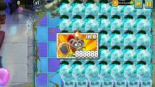 All Plants Level max use 1 Power Up Vs 35 Frozen Mammothhead Zombies - PvZ 2 Challenge