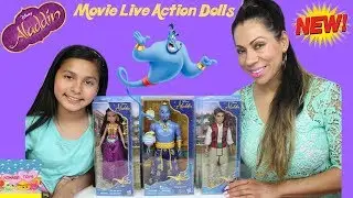 NEW Aladdin 2019 Live Action Movie Dolls Princess Jasmine, Aladdin and Singing Genie