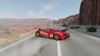 Pushing a Supercar to Its Limits on Open Desert Road 💨 #beamngdrive #beamngcrash #sportcarracing