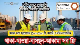 স্ক্যাফোল্ডার (১০০০-১১০০ রি.সেলারি) থাকা-খাওয়া সব কিছু ফি সহ Nesma & Partners company visa
