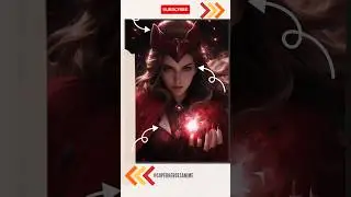 Scarlet witch in anime style #shorts #superhero #anime #scarletwitch #viral