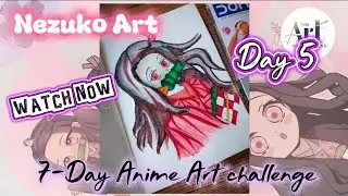 Insane Nezuko Drawing ! Demon Slayer Art Challenge | Step-by-Step Guide | Day 5 of Anime Challenge 