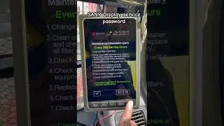 SANY Display service reminder password || #sany #excavator