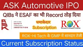 ASK Automotive IPO | ROX-Hi Tech IPO | Bumper Subscription Status |