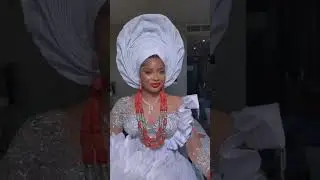 Elegant bride on white traditional wedding attire with red accessories #igbobride #whitedressdesign