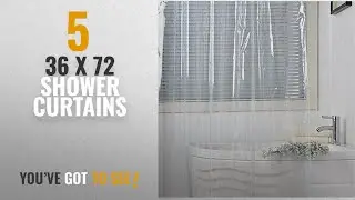 Top 10 36 X 72 Shower Curtains [2018]: Eforgift PEVA Shower Curtain Liner Water Proof Mildew