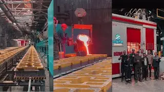 Fully automatic green sand casting molding machine and molding line equipment in the foundry
