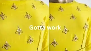 Gorgeous gotta flower making/ Simple embroidery flower design/Paste gotta work
