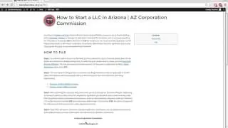 How to Start a LLC in Arizona | AZ Corporation Commission