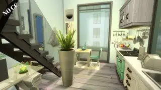 🌆 TINY LOFT APARTMENT 🌙 SIMS 4 SPEED BUILD STOP MOTION (NO CC)