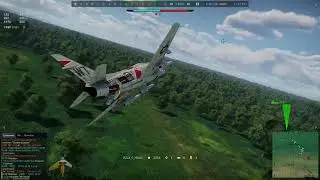 WARthunder FJ-4B VMF-232 как правильно пропускать противника , Используя воздушный тормоз и ракеты))