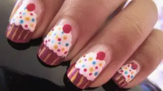 Birthday Cupcake Nails