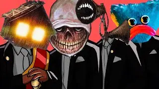 Bridge Worm & House Head & Siren Head & Huggy Wuggy - Coffin Dance Song (COVER)