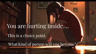 Hurt inside. A choice point. What kind of person will you become? #lifelessons #motivation #peace