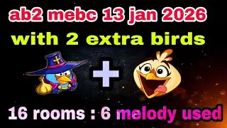 Angry birds 2 mighty eagle bootcamp Mebc 13 jan 2026 with 2 extra birds blues+melody#ab2 mebc today