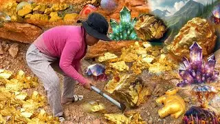 Discovery of Natural Gold, Diamond Amethyst. Diamonds, Quartz Crystal