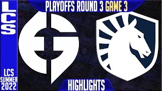 EG vs TL Highlights Game 3 | LCS Playoffs Summer 2022 Round 3 Lower Evil Geniuses vs Team Liquid G3