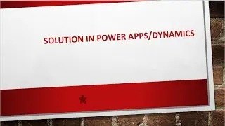 How to create a solution in Power Apps/Dynamics